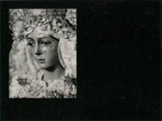 Funeraria Virgen del Rocío lápida con escultura de virgen